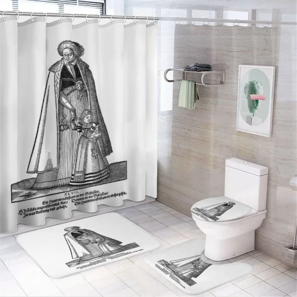 Father and Daughter on a shower curtain