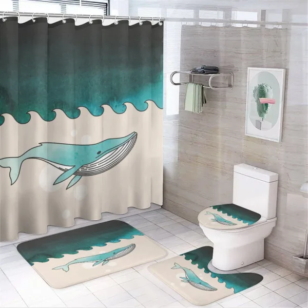 Fish Swimming Submarine on a shower curtain