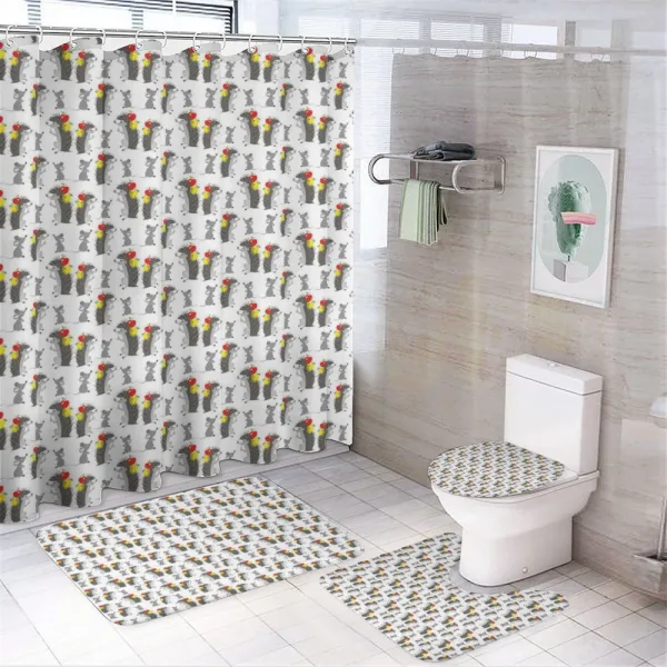 Funny Hedgehog Mouse on a shower curtain