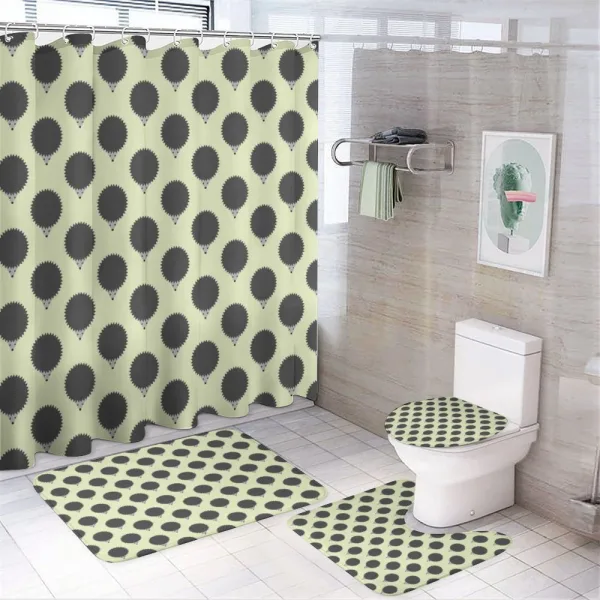 Geometric Animals on a shower curtain