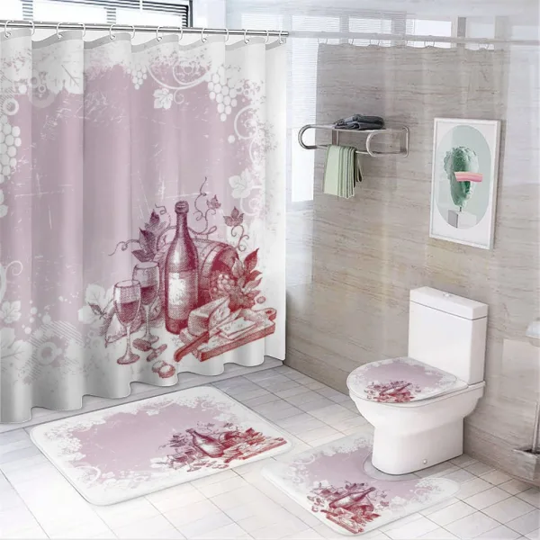 Grunge Abstract Framework on a shower curtain