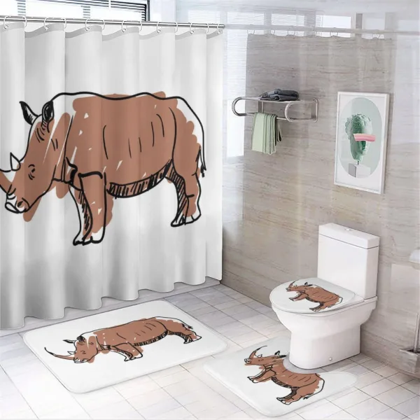 Grunge Style Paint Design on a shower curtain