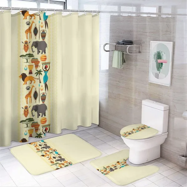 Historic Border on a shower curtain