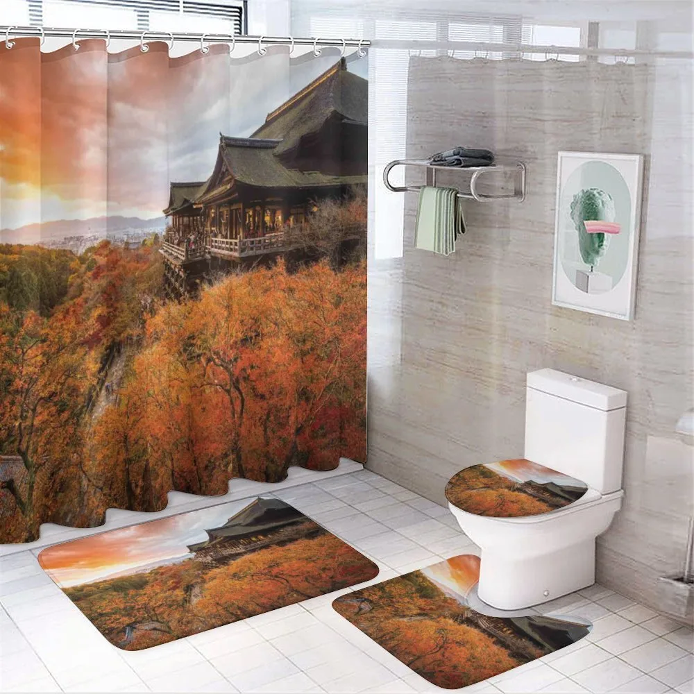 Japanese Building in Fall — Your design