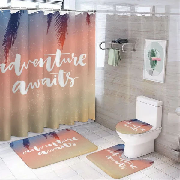 Motivation Theme on a shower curtain