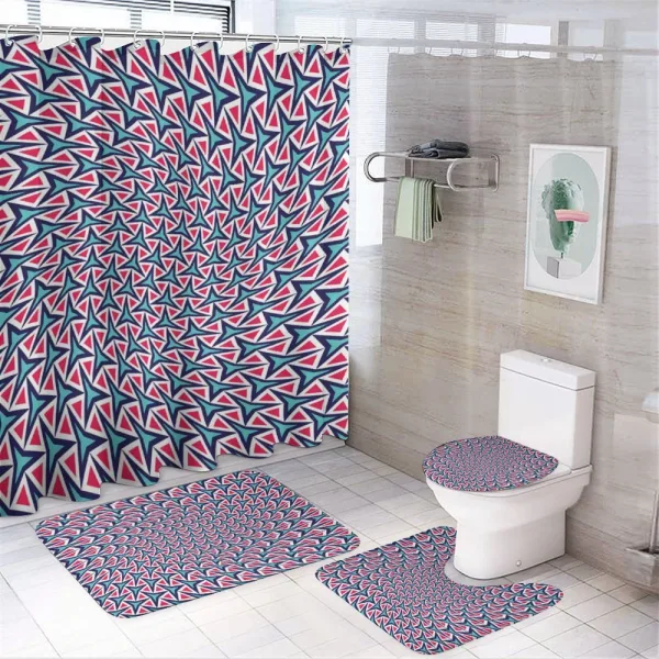 Retro Hipster Abstract on a shower curtain
