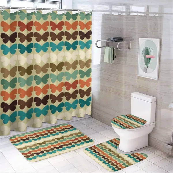 Retro Silhouettes on a shower curtain