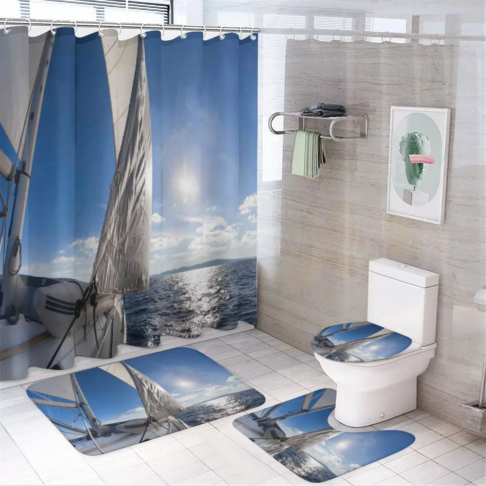 Sailing Boat in Sea — Your design