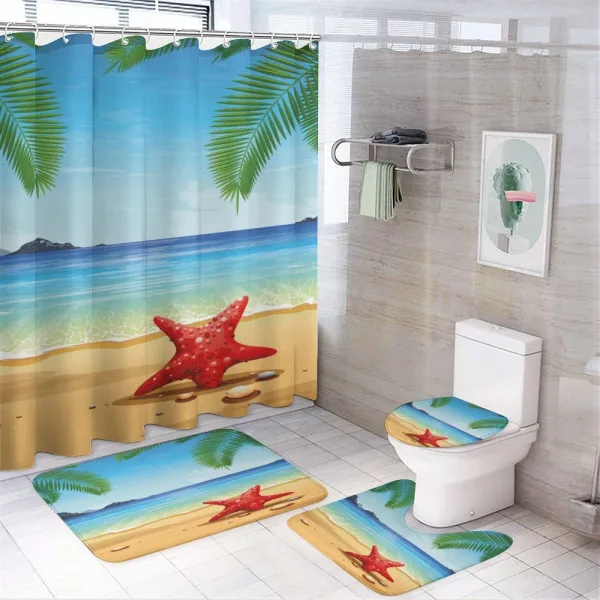 Starfish Ornate Design on a shower curtain
