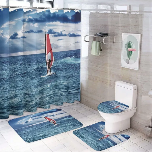Windsurfer on Sea on a shower curtain