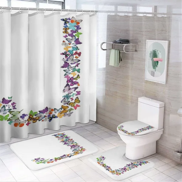 Alphabet Tropic Nature on a shower curtain