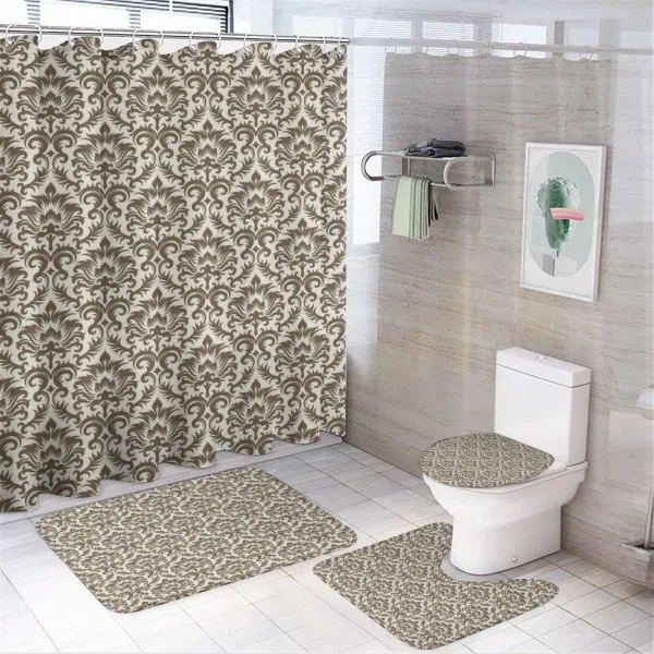 Antique Victorian Floral on a shower curtain
