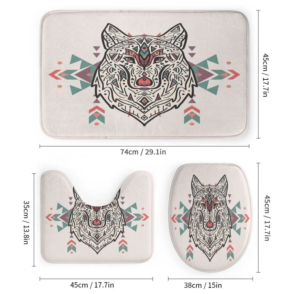 Big Wolf Head Ornaments — Detail 1