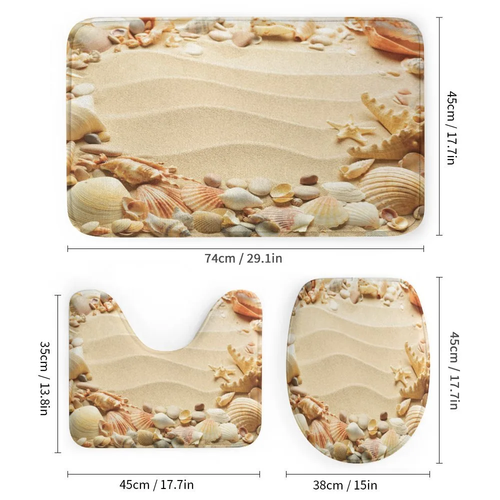 Blurry Ocean Seashells Sandy — Detail 1