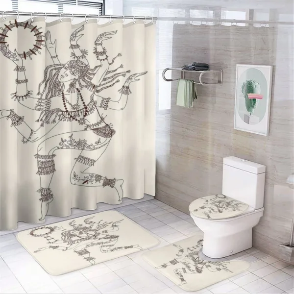 Dancing Eastern Ethnic on a shower curtain