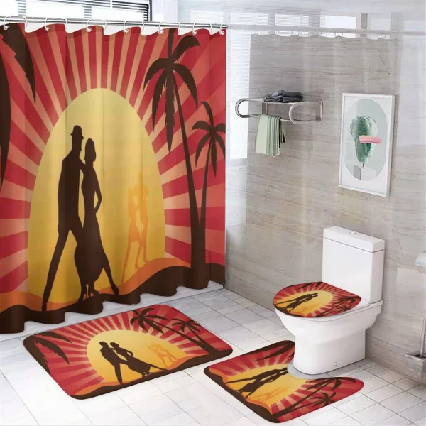 Dancing Tango Couple on a shower curtain