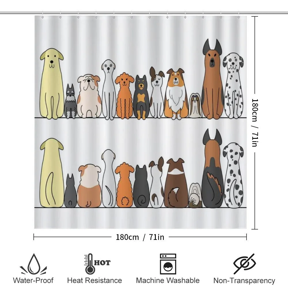 Dog Family in a Row — Detail 2