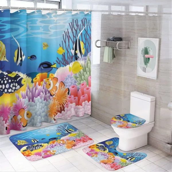 Fish Coral Reefs on a shower curtain