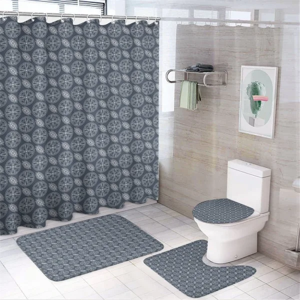 Japanese Ornate Abstract on a shower curtain