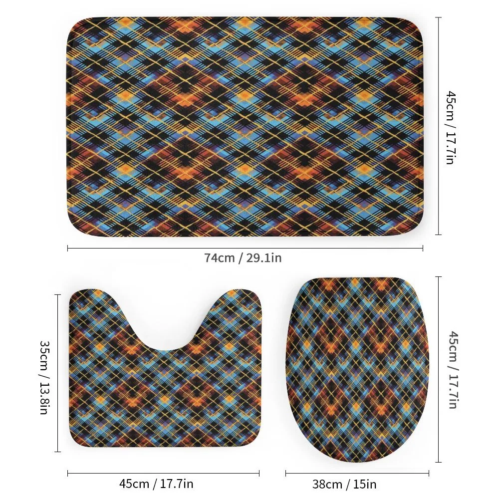 Modern Geometric Tartan — Detail 1