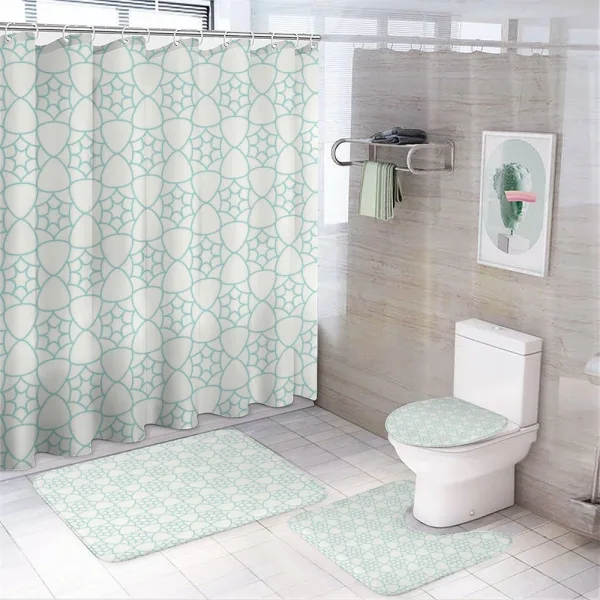 Monochrome Stars on a shower curtain
