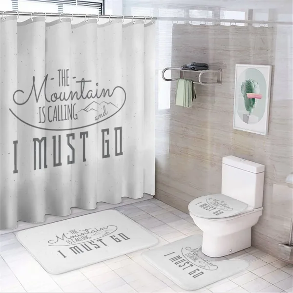 Nature Walk Mountains on a shower curtain