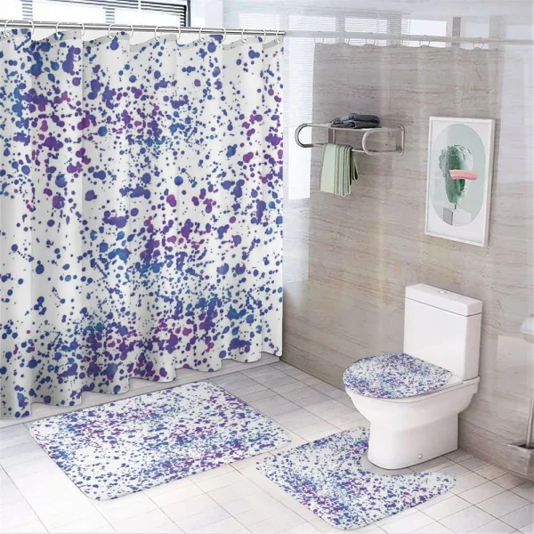 Paint Splatters Art on a shower curtain