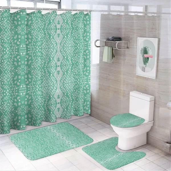 Retro Lace Pattern on a shower curtain