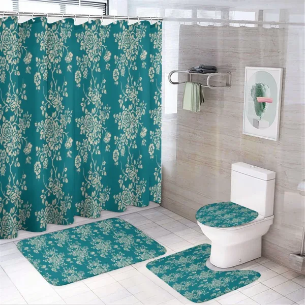 Roses on Blossoming Branches on a shower curtain