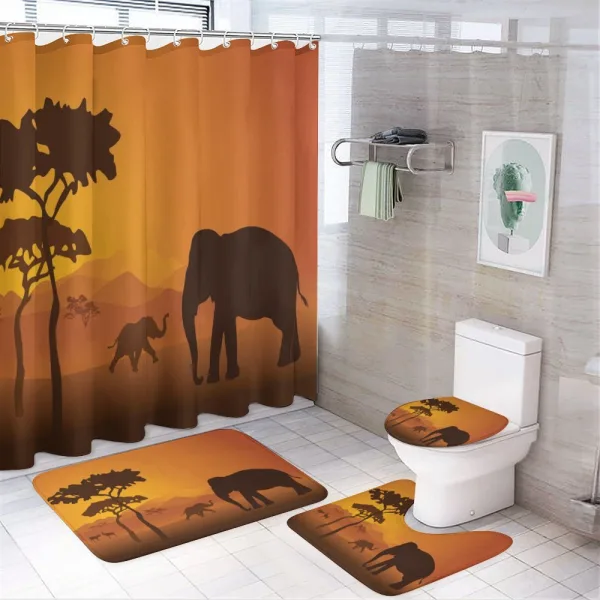 Savanna Mammals on a shower curtain