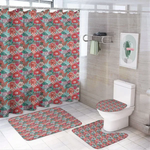Sketch Spring Season on a shower curtain