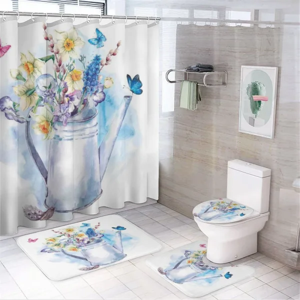 Summer Bouquet Vintage on a shower curtain