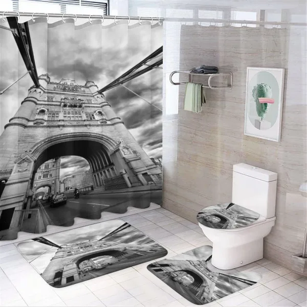 Tower Bridge England on a shower curtain
