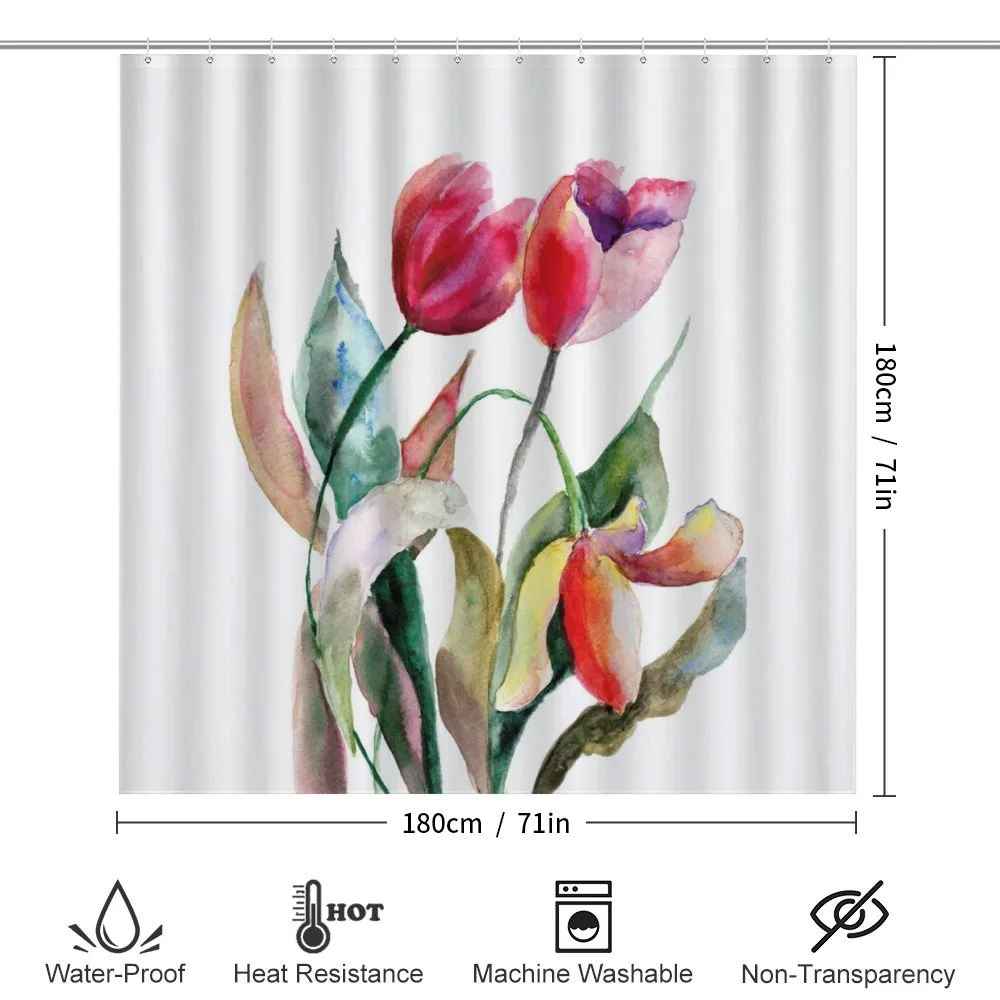 Watercolor Tulip Flowers — Detail 2