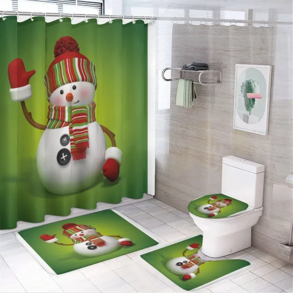 3D Traditional Mascot on a shower curtain