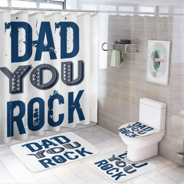 Big Grunge Lettering on a shower curtain