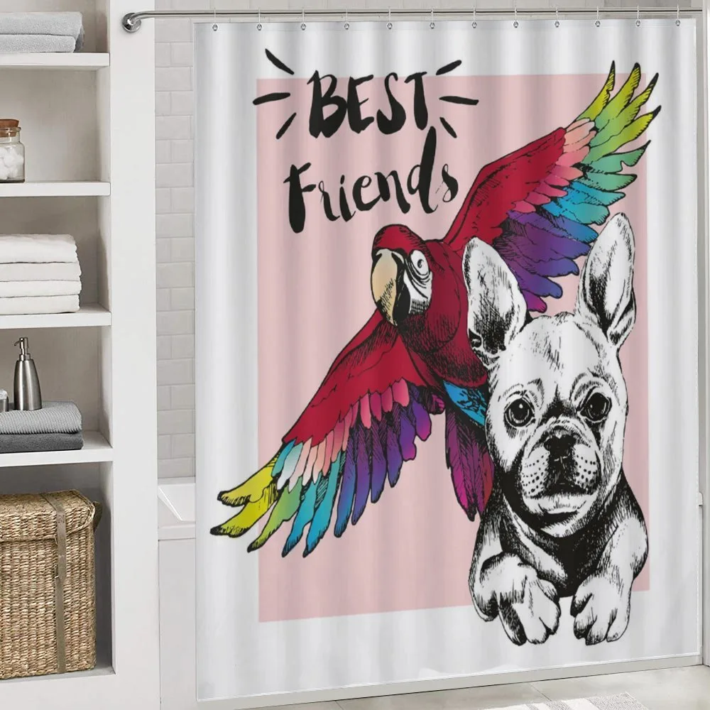 Bulldog Parrot Friends — Detail 4