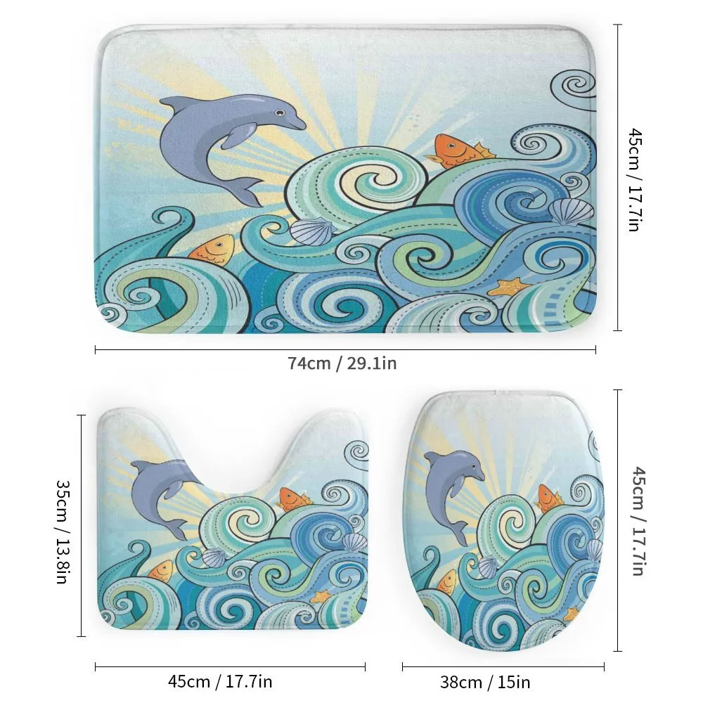 Cartoon Dolphin Ocean — Detail 1