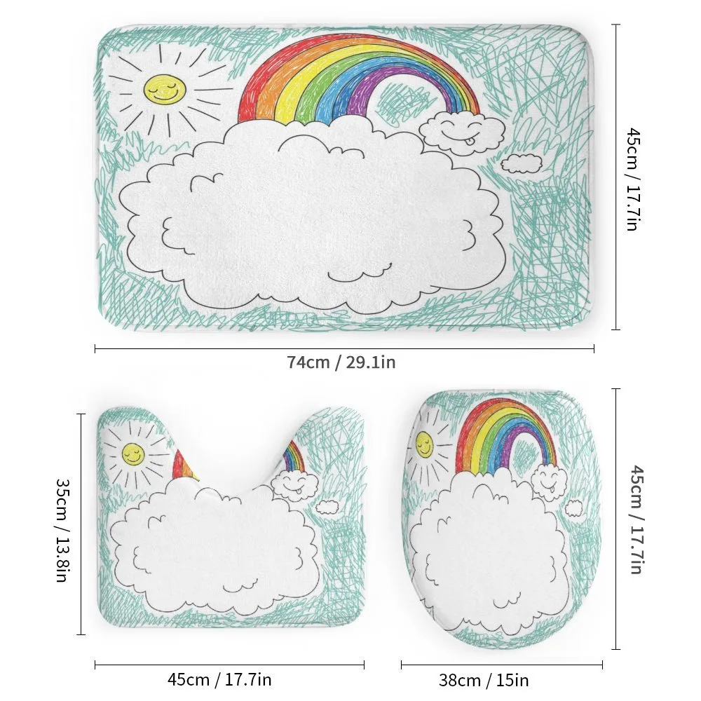 Childish Drawn Rainbow Sun — Detail 1