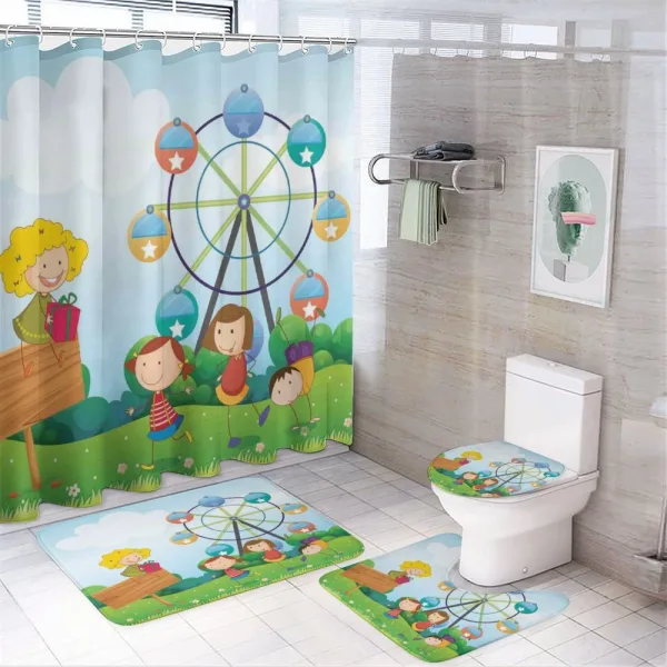 Doodle Kids Play on a shower curtain
