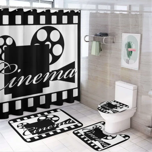 Film Strip Frame on a shower curtain