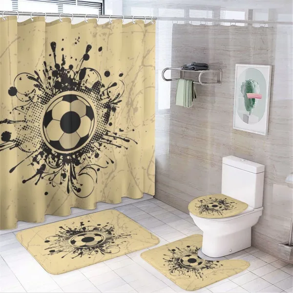 Football Abstract Modern on a shower curtain