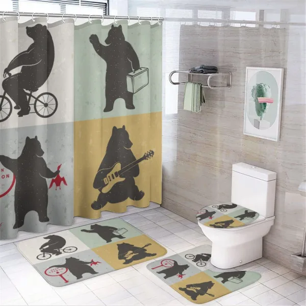 Funny Frames Drawing Style on a shower curtain