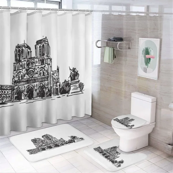Hand Drawing on a shower curtain