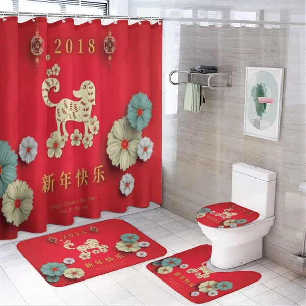 Lunar Calendar on a shower curtain