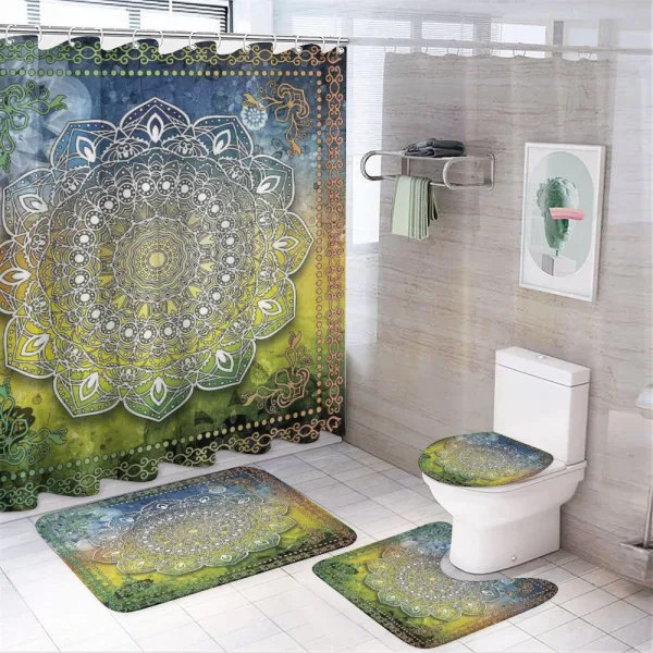 Mandala Boho on a shower curtain