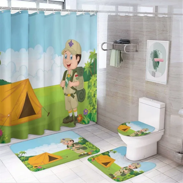 Nature Forest Adventure on a shower curtain