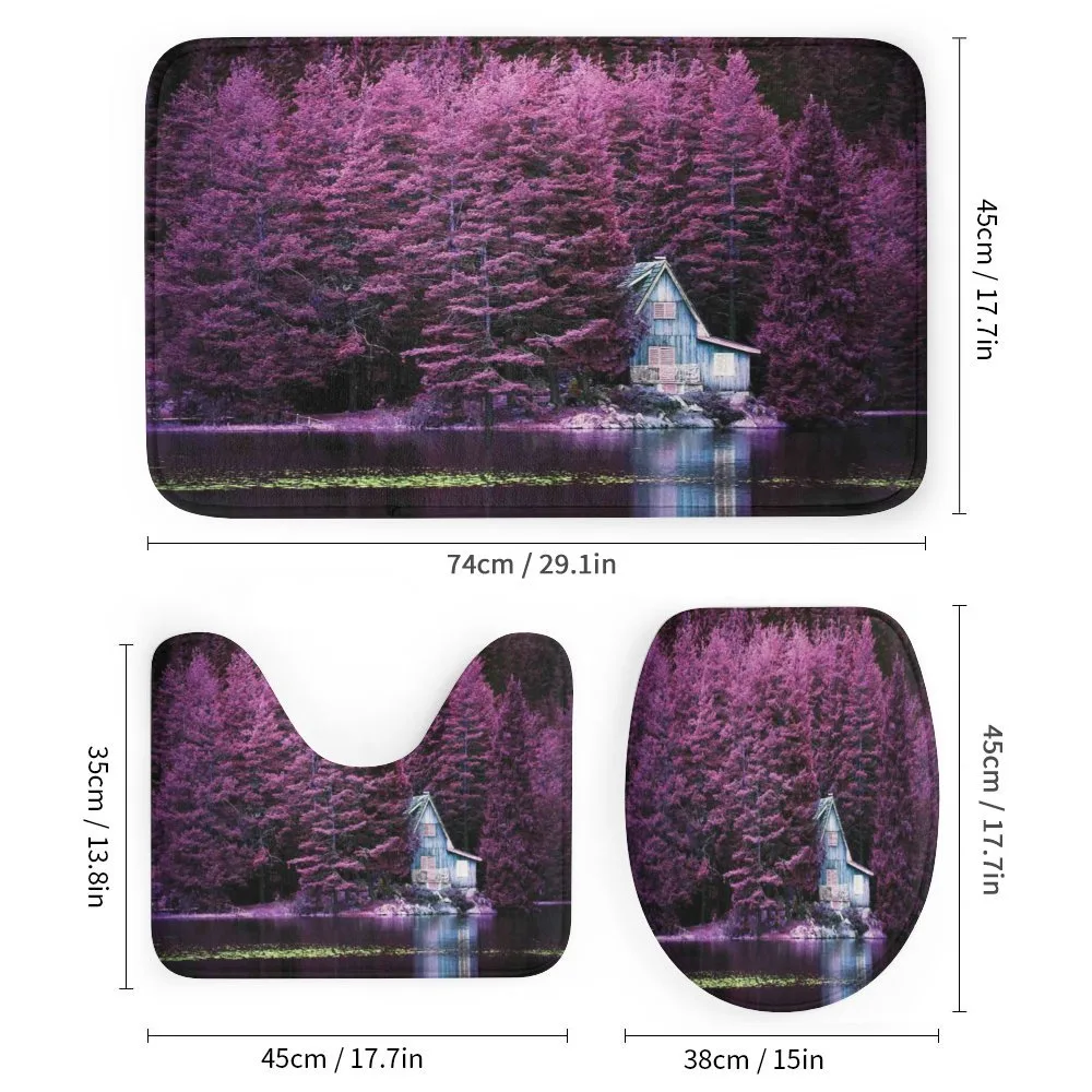 Purple Trees by Lake — Detail 1