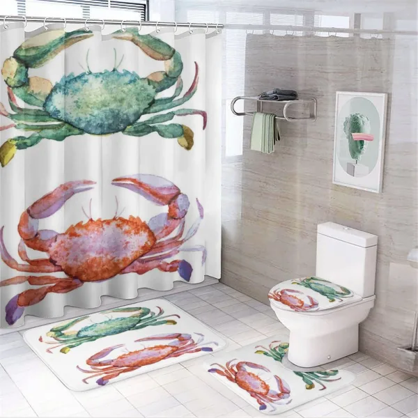 Sea Animals Theme on a shower curtain