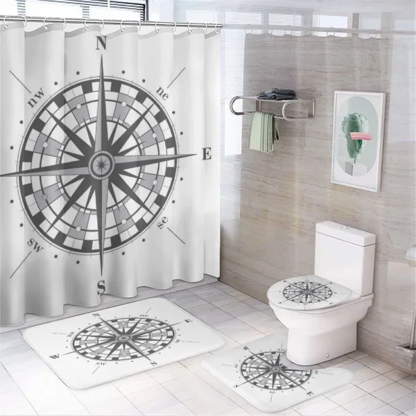 Simple Navigate Tool Arrow on a shower curtain